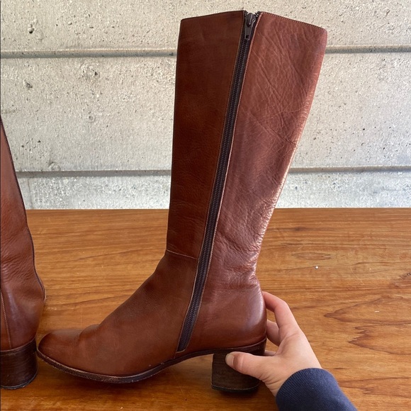 🇦🇷 La Curtiembre Leather Tall Boots with wood heel - Picture 4 of 9